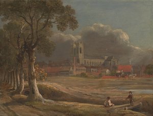 トシルフィールズのウェストミンスター寺院 作： John Varley